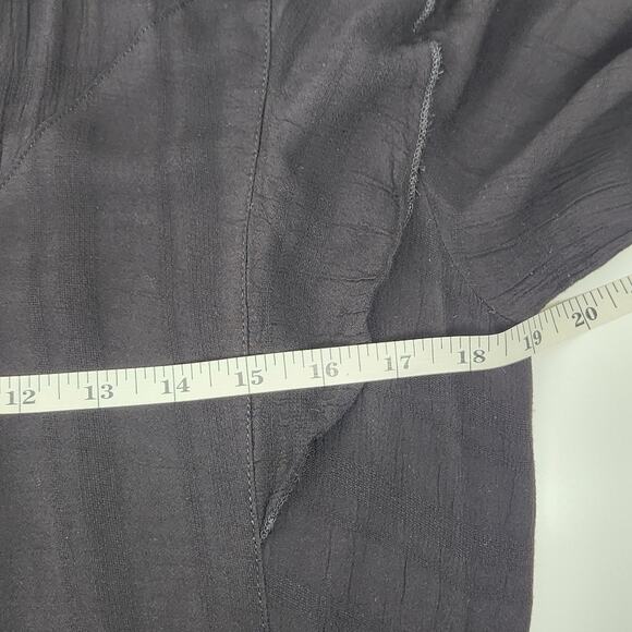 Amadi Rossi Anthropologie Ruffle Mini Tunic Dress Size S Black Long Sleeve Boho - Picture 8 of 10